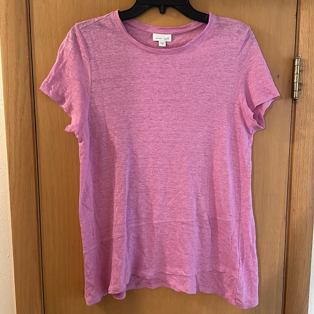 J. Jill Love Linen Women’s Top Tee Pink Size Medium